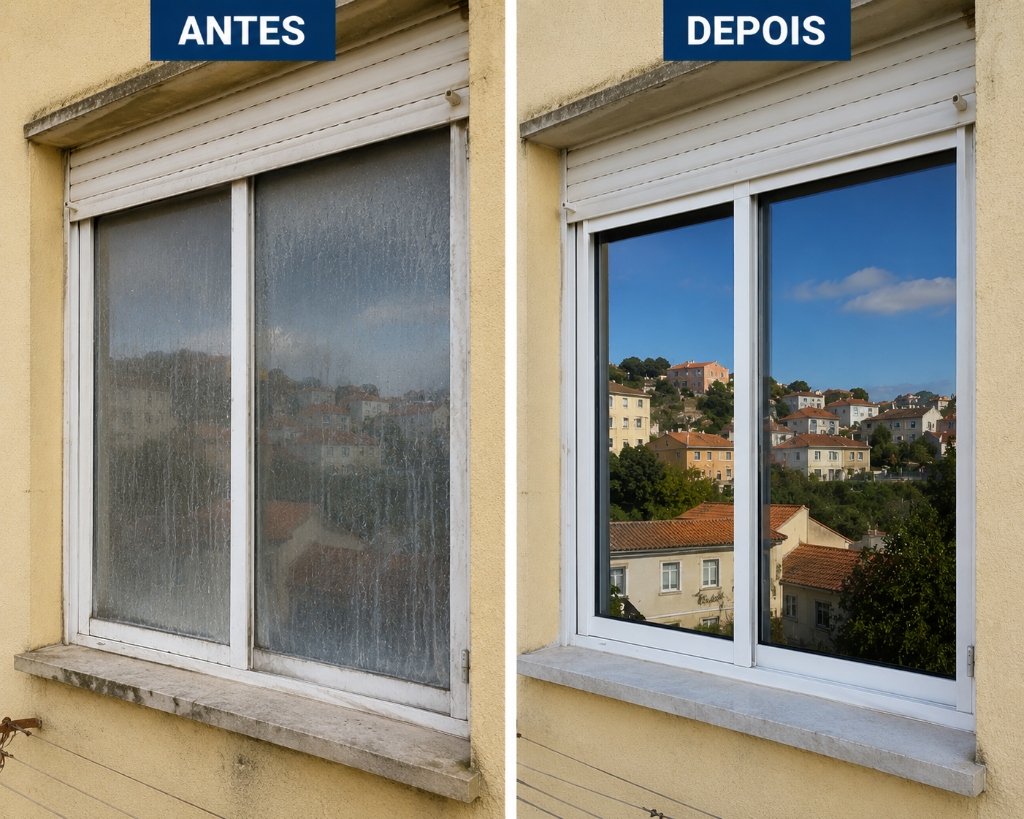 Antes e depois marquise